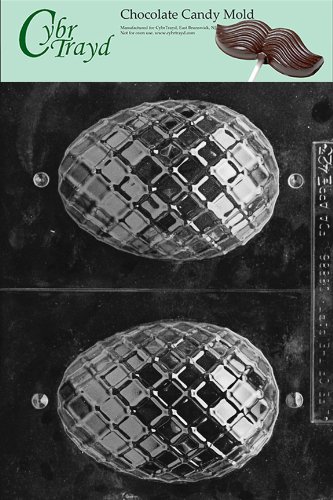 Cybrtrayd E423 Medium Lattice Egg Chocolate/Candy Mold with Exclu