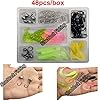Shaddock-Fishing-110-Piece-Fishing-Lures-Tackle-Kit-Soft-Crappie-Tube-Jigs-Jig-Lead-Heads-Hooks-Fish-Bass-Fishing-Gear-Lures-Kit-Set