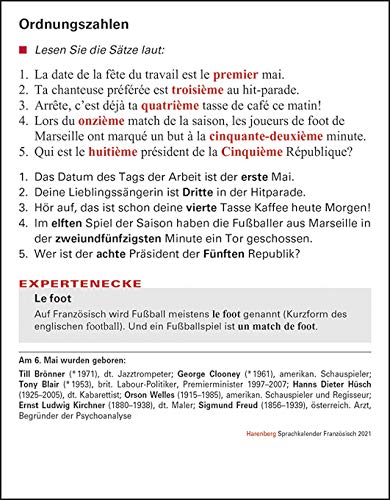 Sprachkalender Französisch - lernen leicht gemacht 