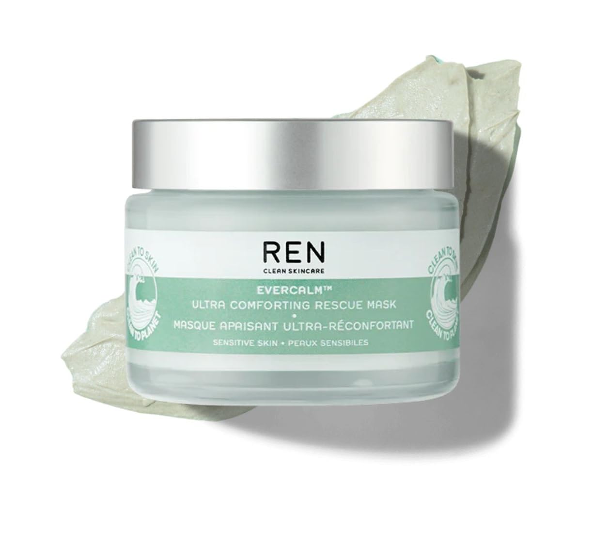 REN Evercalm Ultra Comforting Rescue Mask, 50ml – Calming Face Mask for Sensitive Skin with White Mushroom & Arnica Extract, Soothes Redness, Irritation & Itchiness, Clinically Proven Results