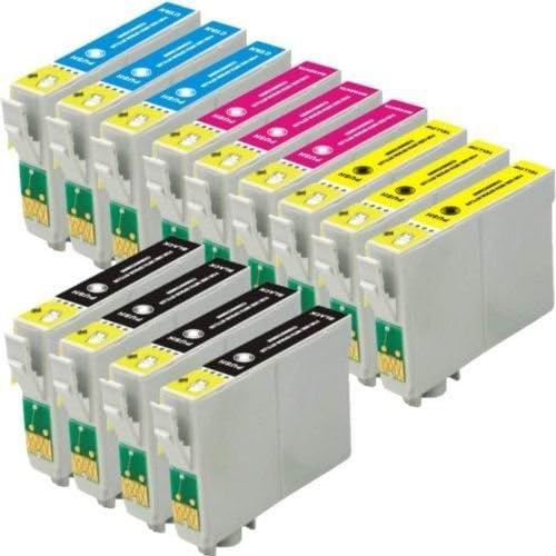 Inkforever Compatible Ink Cartridges Replacement for Epson 124 (4x Black, 3x Cyan, 3x Magenta, 3x Yellow, 13-Pack)T124