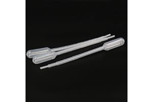 Bluemoona 500 Pcs - 0.5ml Disposable Pasteur Transfer Pipettes Graduated Plastic Clear UUS