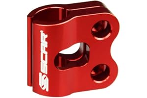 SCAR Brake Line Clamp Compatible with Honda CR CRF CRFX 04-25 Yamaha YZ YZX YZF YZFX 65 85 125 250 450 09-25, Red