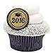 2016 Gold Foil Graduation Party Cupcake Rings - 24 pc