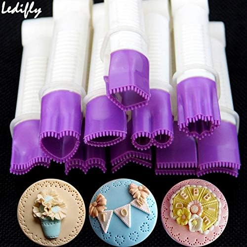 Model Plier - Cake Style 10pcs Fondant Modelling Clay Cutter Carve Mould Mold Set - Cutters Roller Clay Plastic String Blade Round Mold Cake Cutter Tools Modelling Shapes Jewelry Wire Petals
