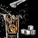 Stainless Steel Whiskey Stone, iRainy Chilling Rocks Reusable Ice Cubes for Cooling Wine Drinks Beverage (Set of 4)