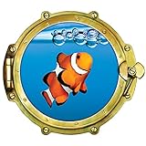 Walls 360 Peel & Stick Wall Decals: Window Views Clownfish (12 in x 10.75 in)