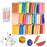 Hometall Modeling Clay Air Dry, 36 Colors DIY Ultra-light Molding Clay Soft Magic Plasticine Craft Toy with Tools, Best Kids Christmas Gifts (10oz/Pack)