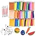 Hometall Modeling Clay Air Dry DIY Ultra Light Molding Clay 36 Colors, Soft Magic Plasticine Craft Toy with Tools, Best Kids Gift for Any Holiday