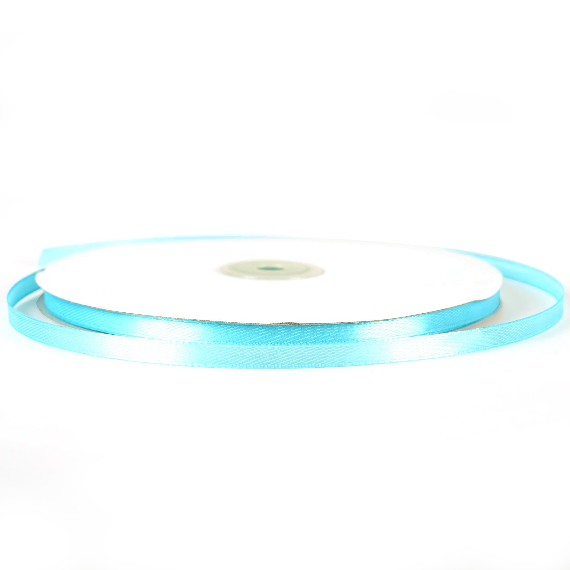 Sky Blue Satin Ribbon 6mm Thin x 91m - Azure Blue Gift Wrapping Ribbon for Wedding, Christmas & Crafts | Slim Decorative Ribbons for Present Wrapping, Cake, Hair Bows & Florist Decorations