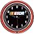NASCAR Chrome Double Ring Neon Clock, 14"
