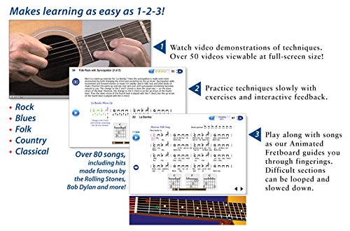 eMedia Guitar Method v6 - with Pitchboy Mini Keyring Tuner (Amazon-Exclusive)