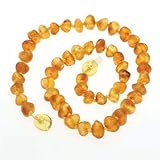 Raw Amber Teething Necklace 100% Certified Genuine Baltic Amber Beads for Teethers