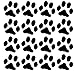 Yadda-Yadda Design Co. 16 Dog Pawprints Vinyl Wall Decal - Black (Paws are 3
