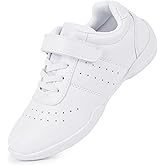Smapavic Cheer Shoes for Youth Girls White Cheerleading Athletic Dance Shoes Tennis Sneakers for Competition Sport Training