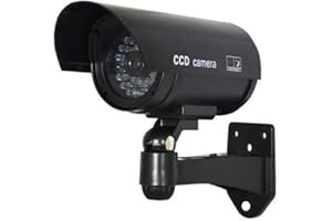 Etopars Black Fake Dummy Security CCTV Camera Waterproof IR LED Outdoor Indoor Surveillance