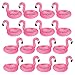 16 PCS Inflatable Flamingo Coasters Cup Drink Holders with 20 Pcs Flamingo Drinking Straws for Lula Party Supplies/Hawaiian/Birthday/Pool Party Decorations