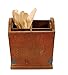 Creative Co-Op Wood Utensil Holder with 4 Compartments