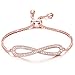 LADY COLOUR Bracelets Gift for Women Rose Gold Jewelry Bracelet Bangle Bracelets Swarovski Crystals Fashion Jewelry for Women Gifts Idea for Mom Grandma Mother in Law Birhtday Gifts for Wife Her