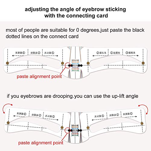 DaveandAthena 288 Pieces 12 Styles Eyebrow Stencil Shaper Eyebrows Shape Stickers Shaping Template Eyebrows Grooming Stencil Kit with 6 Reusable Connection Card and 2 Pieces Eyebrow Trimmers - Thumbnail 4