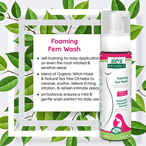 Foaming Feminine Wash |For Intimate Areas |Self-Foaming Pump |pH Balanced |Cleanses and Refreshes |Made with Natural and Organic Ingredients |Dermatologist & Gynecologist Tested |(6.7 fl.oz / 200ml)