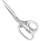 EXPUTRAN Acrylic Scissors 9-Inch，Clear Acrylic Handle &amp; Silver Stainless Steel Scissors for Office，Home &amp; Sewing Use, Office Supplies and Accessories