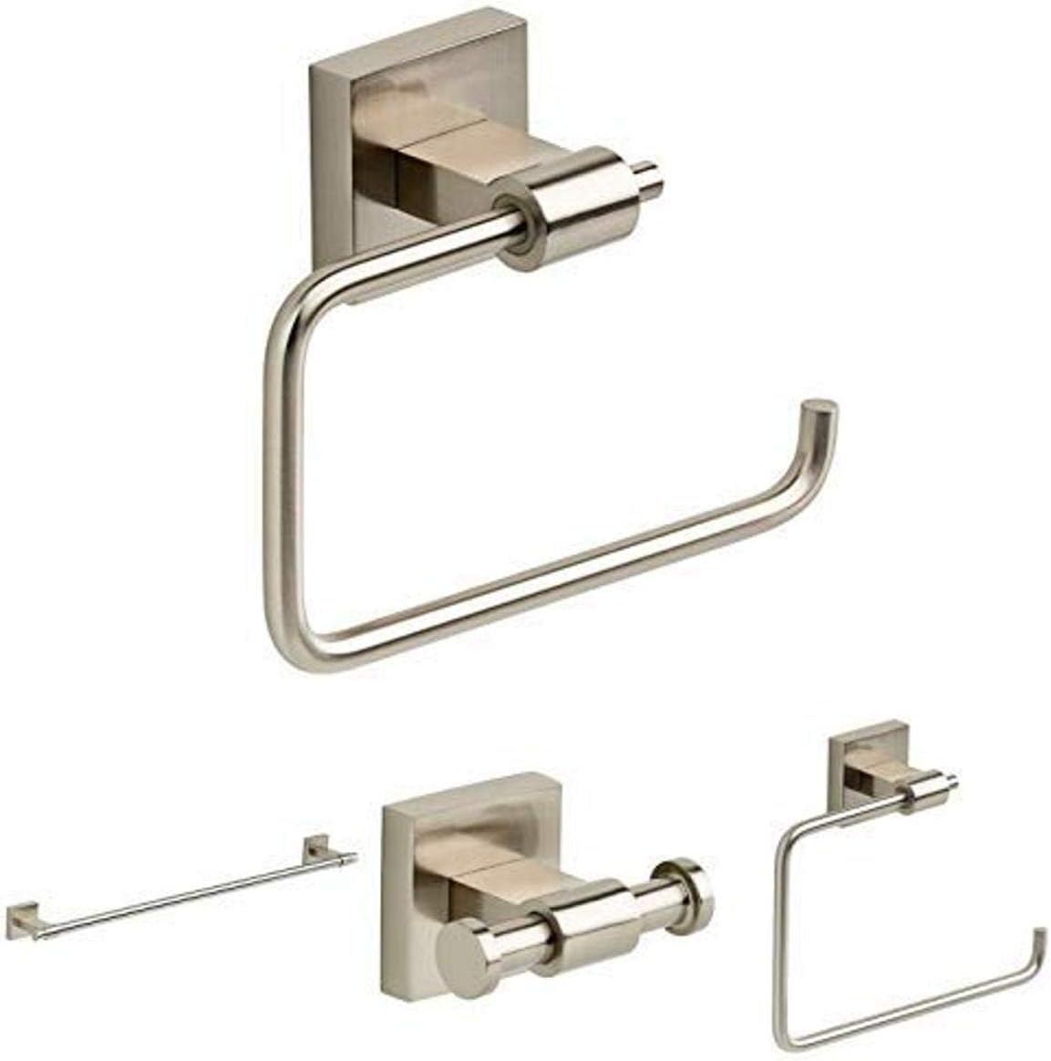 Franklin Brass Maxted Bath Hardware Accessory Set 4 Piece, Satin