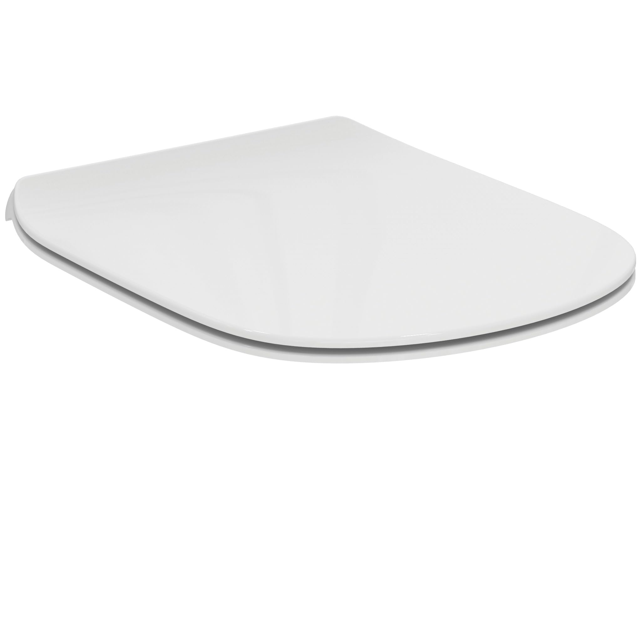 Ideal Standard Tesi Toilet seat and Cover, D-Shape, Soft-Close seat with Quick-Release Function for Easy Cleaning, Scratch-Resistant duroplast – White (370x450x45 mm)