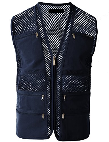 H2H Mens Casual Work Utility Hunting Travels Sports Mesh Vest With