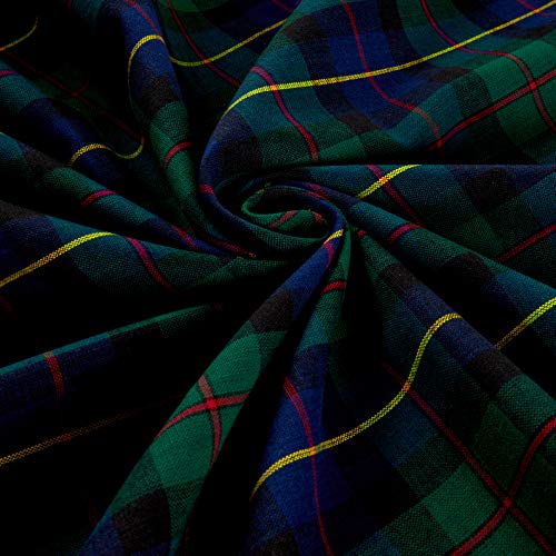 Textile Creations Classic Yarn-dyed Tartan Plaid Green/Navy/Red Fabric By The Yard