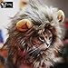 HTKJ Lion Mane Dog Cat Costume Cute Pet Wig Hat for Cat or Small Dog Dress up Halloween Christmas (Multi)