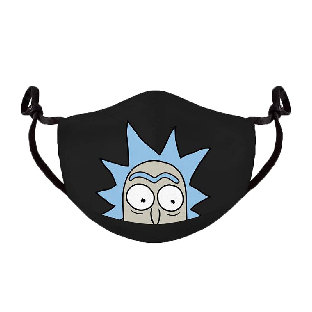 Rick and Morty Adjustable Cloth Face Mask Black/Blue