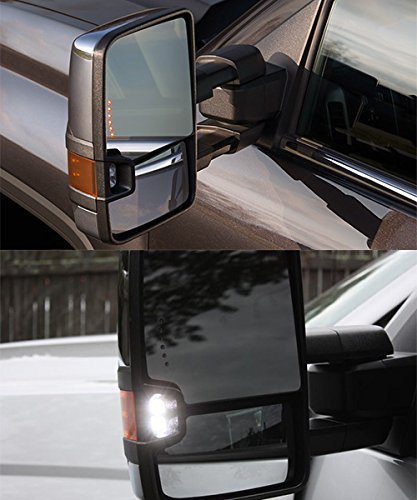 ModifyStreet Power Towing Mirrors with Amber Turn Signal & Defrost for 88-99 Chevy/GMC C/K 1500, 88-00 Chevy/GMC C/K 2500/3500, 92-99 Chevy/GMC Suburban 1500/2500, 95-99 Chevy Tahoe, 92-99 GMC Yukon