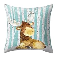 Mkcether Merry Christmas Pillow Cases, Cotton Linen Sofa Cushion Cover Invisible Zipper Pillow Covers Festival Decoration Throw Cushion Cover for Home Sofa Bed Car 18 x 18 Inch 45 x 45 cm