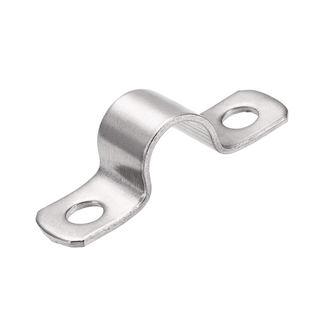 MACHSWON 16mm(0.6") Heavy Duty U-Bracket Pipe Clamp,304 Stainless Steel 2 Hole Rigid Pipe Strap Hanger Tube Tension Clips 8pcs