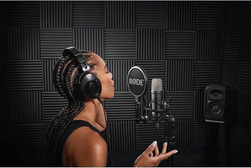 NT1 Signature Series Großmembrankondensatormikrofon mit Schockhalterung, Popschutz und XLR-Kabel für Musikproduktion, Gesangsaufnahmen, Streaming und Podcasting