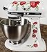 Red Poppy Flowers Watercolor Kitchenaid Mixer Mixing Machine Decal Art Wrap