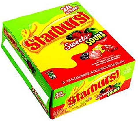 Product Of Starburst, Sweets N Sour , Count 24 (2.07 oz ) - Sugar Candy / Grab Varieties &amp; Flavors