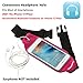uFashion3C Running Belt Waist Pack for Phone, fits iPhone Xs Max XS X 8 7 6S 6 Plus, Galaxy S9 S8 Plus,S7 Edge, Note 9, 8, 5 - Water Resistant Reflective Fitness Workout Fanny Pack for Men and Women