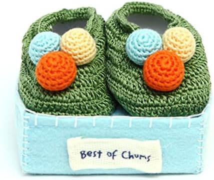 Best of Chums Baby Crochet Bootie Ball of Fun Green