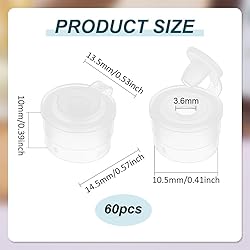BENECREAT 60Pcs Press in Bottle Adapter with