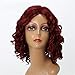 ATOZWIG Short Wigs for Black Women Red Wig India SynthesisHair African American Kinky Curly Wine Red Short Wigs