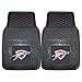 FANMATS 9414 Oklahoma City Thunder 2-Piece Heavy Duty Vinyl Car Mat Set, Front Row Floor Mats, All Weather Protection, Universal Fit, Deep Resevoir Design