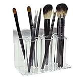 Wall Mounted or Door Mounted Clear Acrylic Cylindrical Makeup Storage / Brow Pencil Mascara Organizer Rack - MyGift