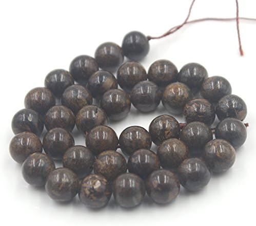 SR BGSJ Jewelry Making AA Grade Natural 10mm Round Bronzite Gemstone Spacer Loose Beads Strand 15"