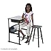 Safco Products 1205BL Alphabetter® Stool for Alphabetter Stand-Up Desk (Sold Separately), Black Frame, Black Seat Classroom and Home School Desk