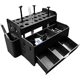Dental Multi-Function Organizer, YOUYA DENTAL Plastic Dental Syringe Composite Organizer Resin Holder Applicator for Resin Adhesive Syringes Brush Dispenser Placement Rack (Black)