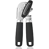 Can Opener Manual, UHIYEE Handheld Can Opener Heavy Duty with High Carbon Sharp Blade, Ease Can Open for Seniors with Comfort