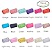 BENECREAT 18 Yards Lace Fabric Stretch Elastic 1.57 inches Wide Trim Lace for Headbands Garters Wedding Bouquet Making - 18 Colors 1 Yard Each