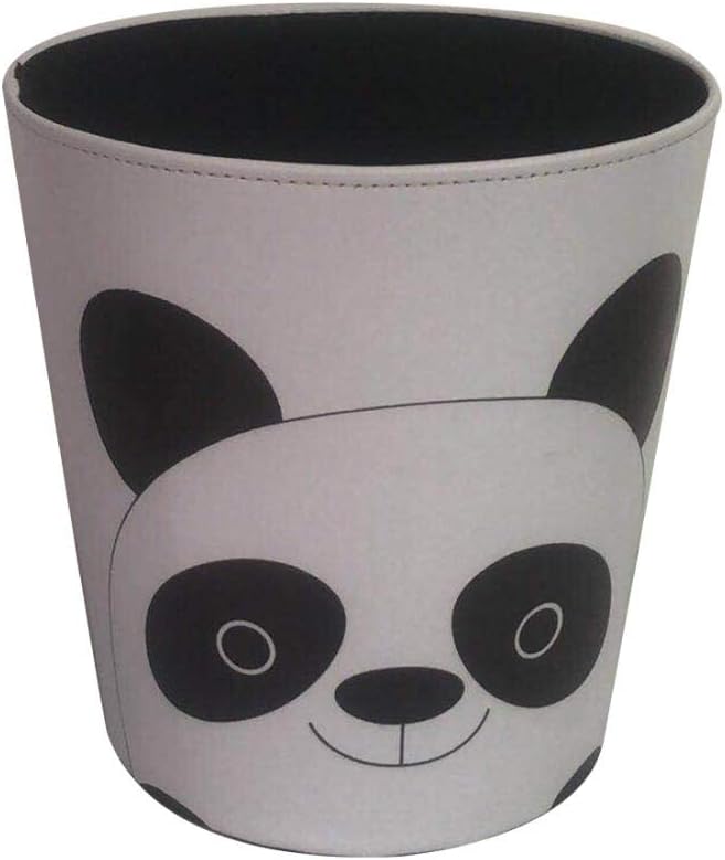 Basura 10L Lovely Cartoon Basurero De Cuero Papelera A Prueba De Agua